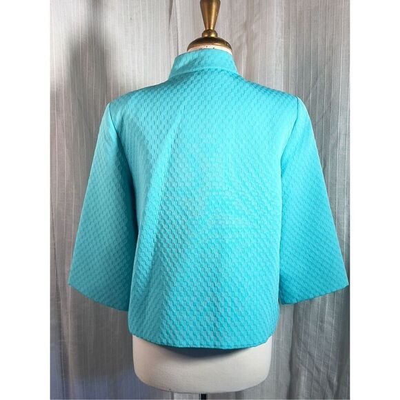 Scotty Lane Turquoise Quilted Cape Blazer - Size L - Picture 4 of 5
